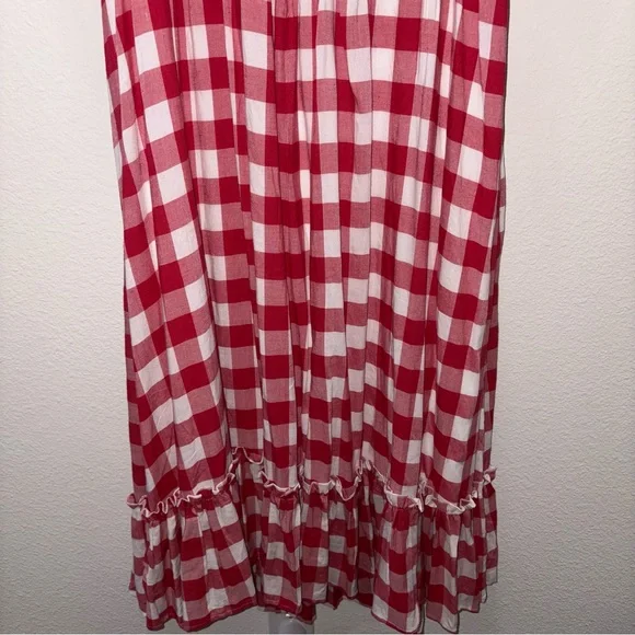 Ivy City Co Red and White Checkered Picnic Maxi Dress - Picture 9 of 11